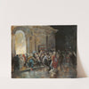 Arriving at the Theatre on the Night of a Masqued Ball by Eugenio Lucas Villamil