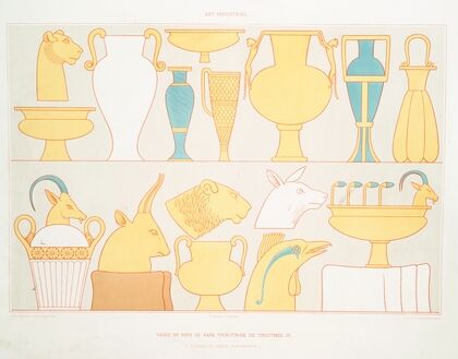 Art industriel; vases du pays de Kafa, tributaire de Thoutmès III (nécropole de Thèbes — XVIIIe. dynastie) — size preview