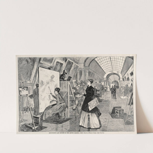 Art Students and Copyists in the Louvre Gallery, Paris (1864) by Winslow Homer