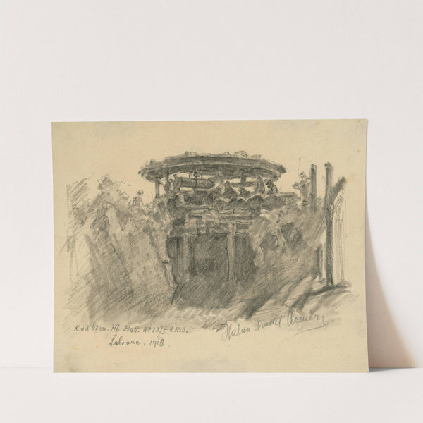 Artilery Position on Salvore Peninsula by Elemír Halász-Hradil