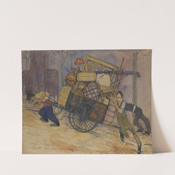 Artist Carl Frisendahl's move in Montparnasse, Paris by Bertil Lybeck