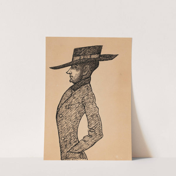 Artist Marcus Collin, caricature by Ilmari Aalto