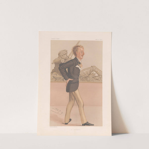 Artists. ‘a Sculpture’. Lord Ronld Charles Sutherland Levenson Gower. 18 August 1877 (1877) by Leslie Matthew Ward