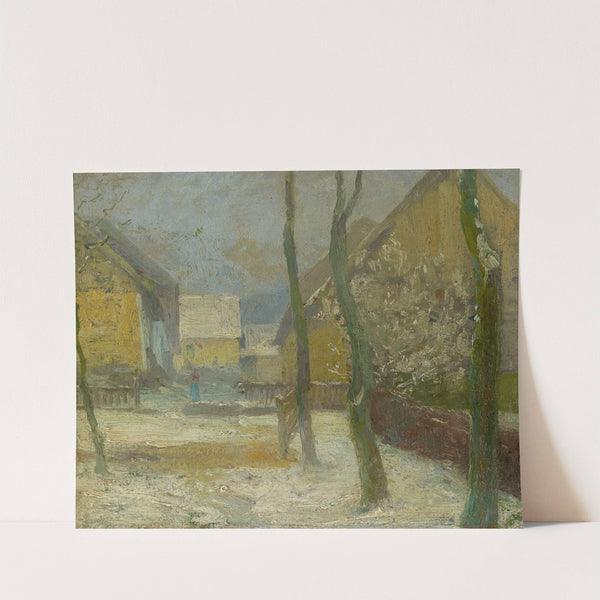 Artist’s Courtyard in Slanec in Winter (1907) by Ľudovít Čordák