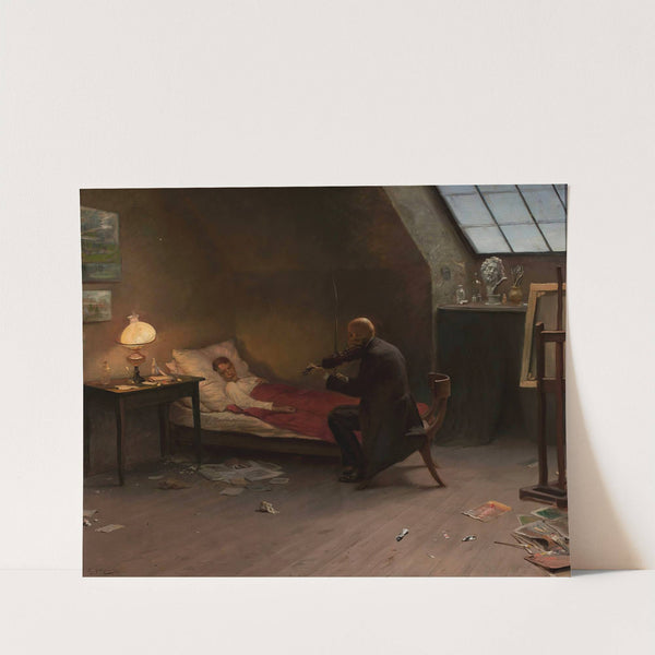 Artist's death. The last friend by Zygmunt Andrychewicz