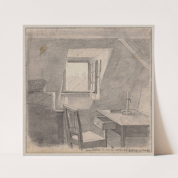 Artist’s Room in Karlsruhe (1859) by Hans Thoma