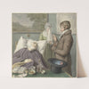 Arts bezoekt een zieke oude vrouw in bed (1754) by Wybrand Hendriks