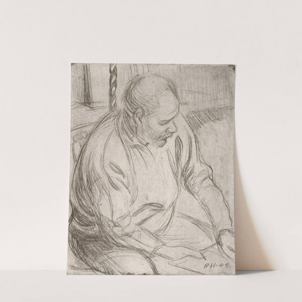 Arttu Sitting by the Fireplace by Pekka Halonen