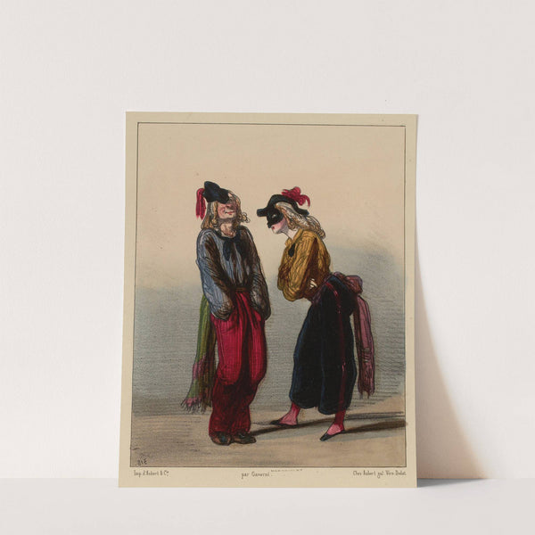 As-tu vu M’ame Alexandre et l’ancienne à Paul sui se sont peigner sic en bas (1840) by Paul Gavarni