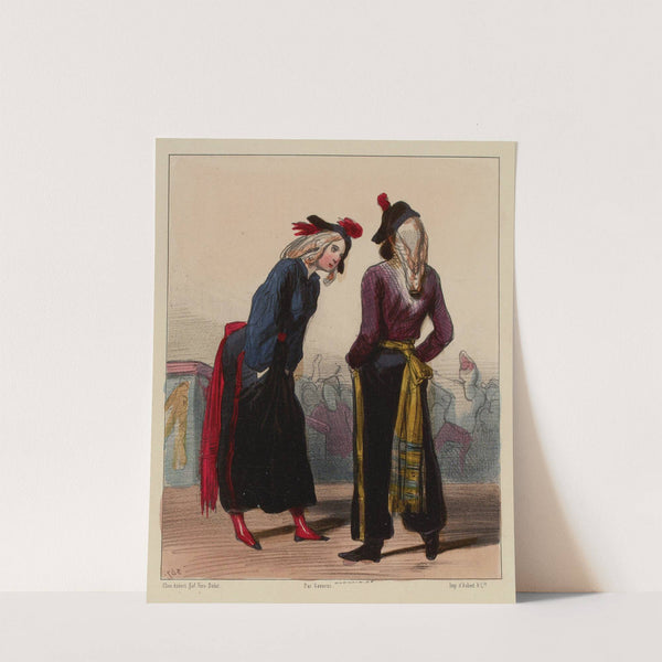 As-tu vu M’ame Chose et le petit baron qui ne peuvent pas se voir (1840) by Paul Gavarni