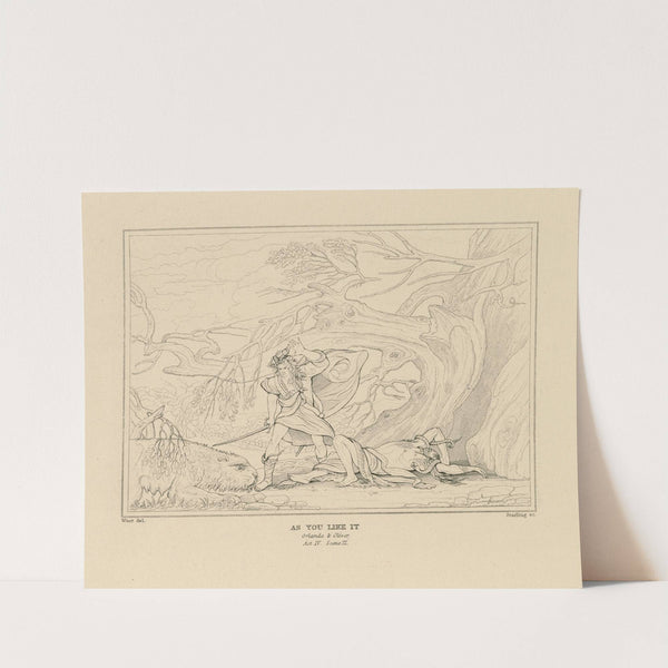 As you like it, act IV, scene III, a forest–Orlando and Oliver (19th century) by William Francis Starling
