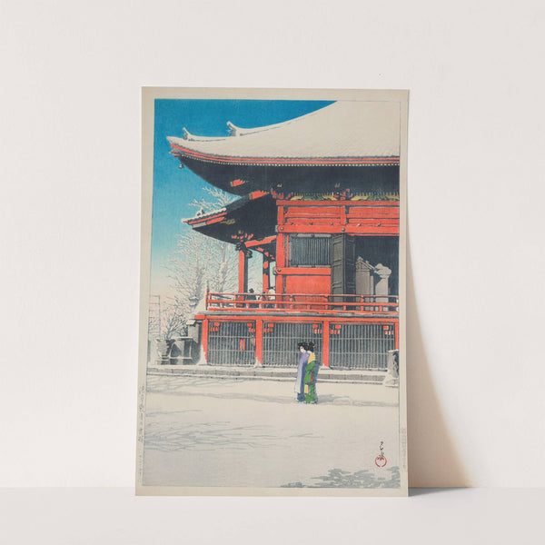 Asakusa kannon no yukibare (Clear weather after snow at Asakusa Kannon Temple) (1926) by Kawase Hasui
