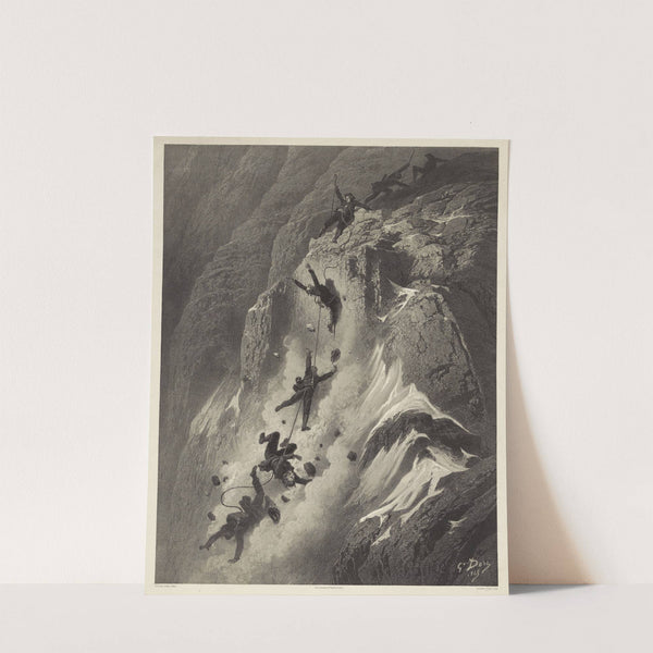 Ascension du Mont Cervin-14 Juillet 1865; La Chute (1865) by Gustave Doré