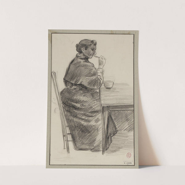 Asile George Sand, rue de Stendhal Une habituée (1895) by F. Séguin