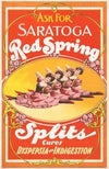 Ask for Saratoga red spring splits, cures dyspepsia and indigestion