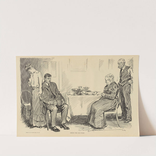 Asking the old folks (1900-1905) by Charles Dana Gibson