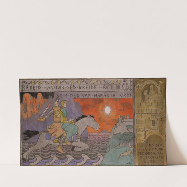 Åsmund and the Princess riding Home (1902-1904) by Gerhard Munthe