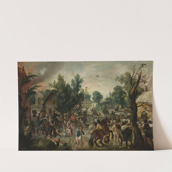 Assault on a town by Sebastian Vrancx