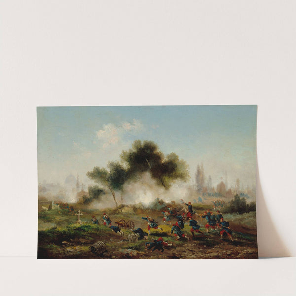 Assaut d'un cimetière par les troupes régulières, mai 1871 by Gustave Boulanger