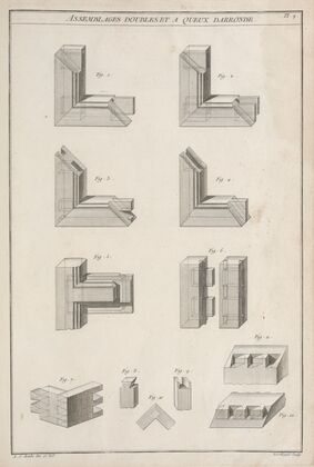Assemblages doubles et a queux darronde.