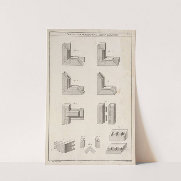 Assemblages doubles et a queux darronde. by André Jacob Roubo