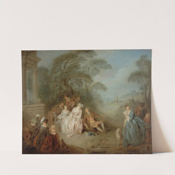 Assemblée dans un parc by Jean-Baptiste Pater