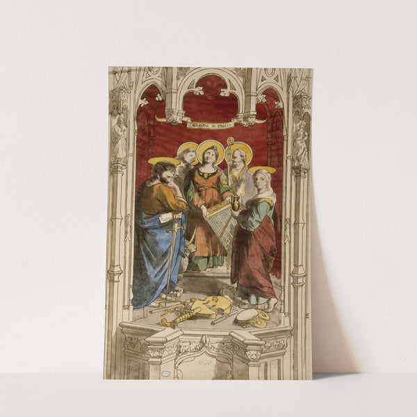 Assemblée de saints dans un décor d'architecture by Prosper Lafaye