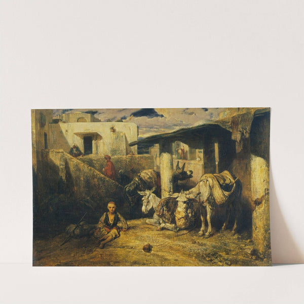 Asses resting; A Turkish Scene (1833) by Alexandre-Gabriel Decamps