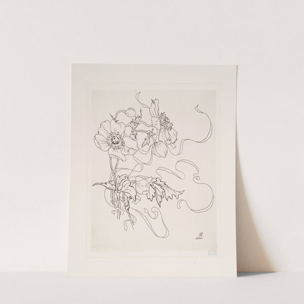 Assiette (anémone). (1866 - 1878) by Félix Bracquemond