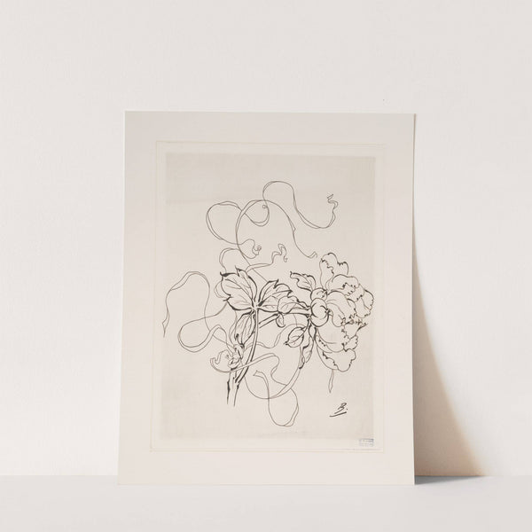 Assiette (pivoine). (1866 - 1878) by Félix Bracquemond