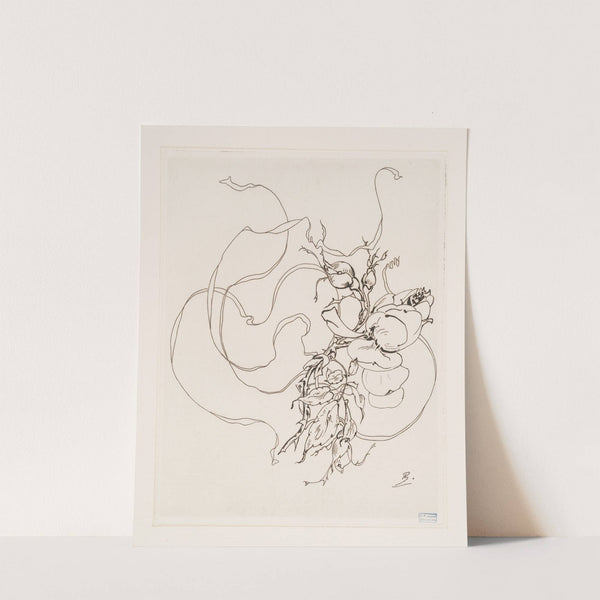 Assiette (rose). (1866 - 1878) by Félix Bracquemond