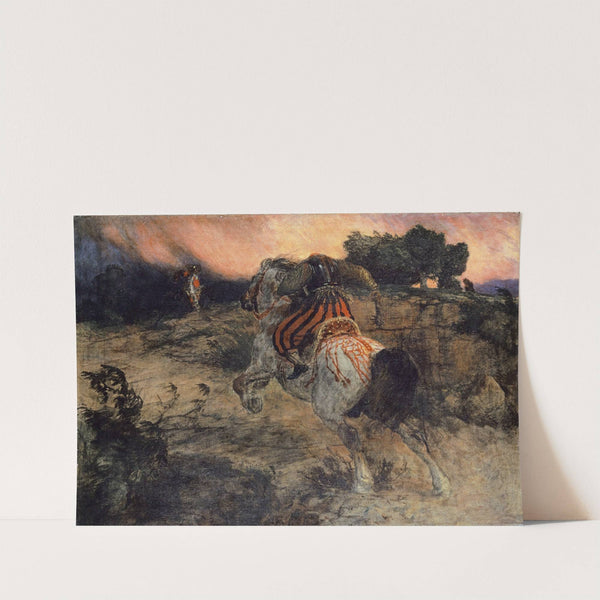 Astolf Riding Away with the Head of Orill (1873) by Arnold Böcklin