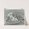 Astronauts in Lifeboat After Apollo 11 Splashdown (1969) by NASA