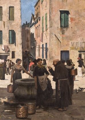 At a water well