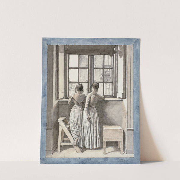 At a Window in the Artist’s Studio (1852) by Christoffer Wilhelm Eckersberg