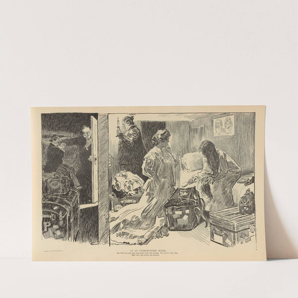 At an overcrowded hotel (1893-1900) by Charles Dana Gibson