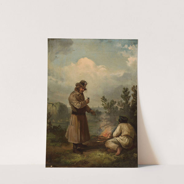 At bonfire by Franciszek Kostrzewski