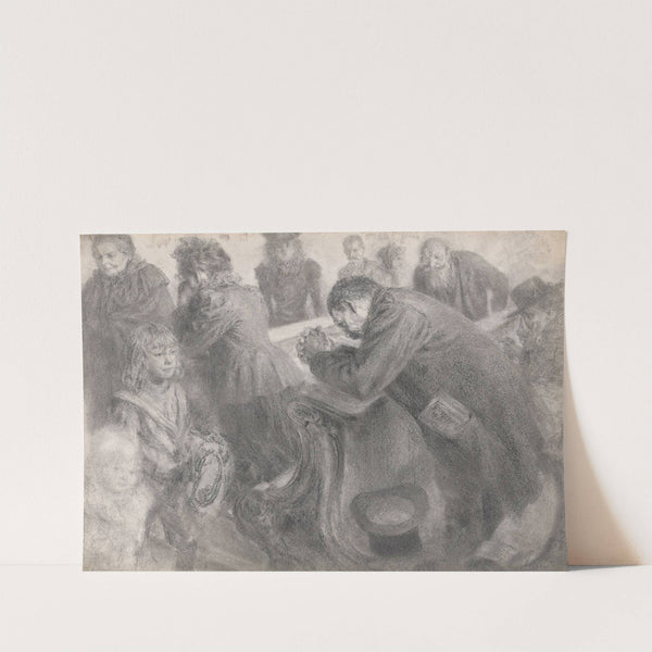 At church (After 1898) by Adolph von Menzel