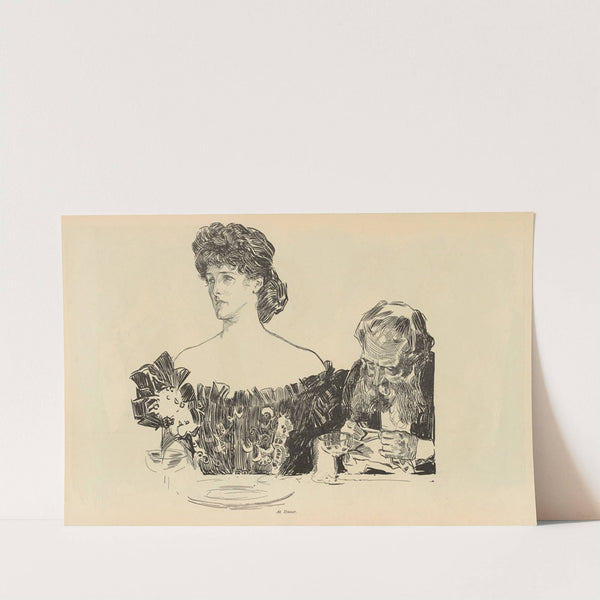 At Dinner (1893-1900) by Charles Dana Gibson