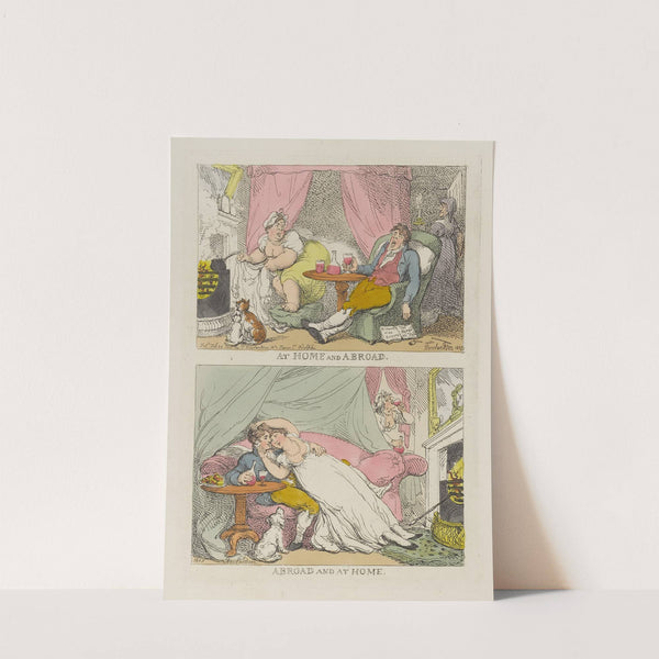 At home and abroad. Abroad and at home (1807) by Thomas Rowlandson