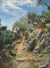 At Noon On A Cactus Plantation In Capri