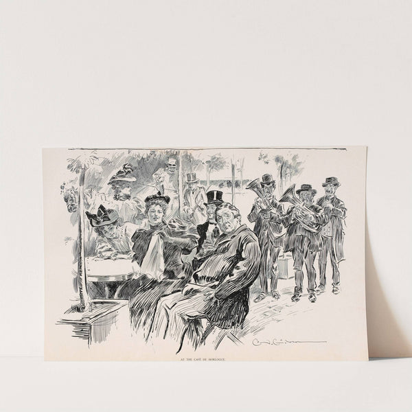 At the Cafe de Horlogue (1896) by Charles Dana Gibson