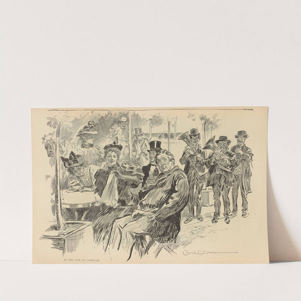 At the café de l’horloge (1893-1900) by Charles Dana Gibson