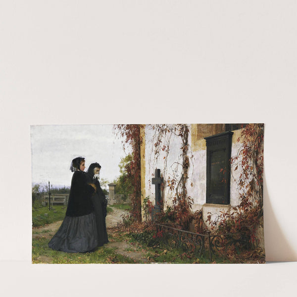 At The Cemetery (1872) by Albert Anker