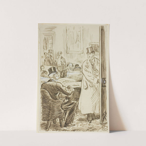 At the Club by Charles Samuel Keene