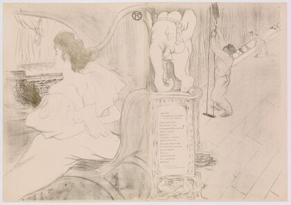 At the Curtain (Au Rideau), from ‘L’Estampe Originale’ (1895) — size preview