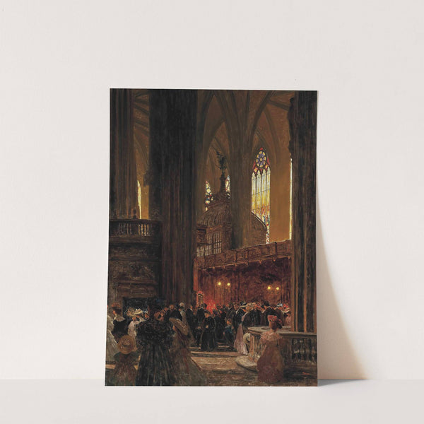 At The End Of A Sunday Service, St. Stephen's Cathedral, Vienna by Heinrich Tomec