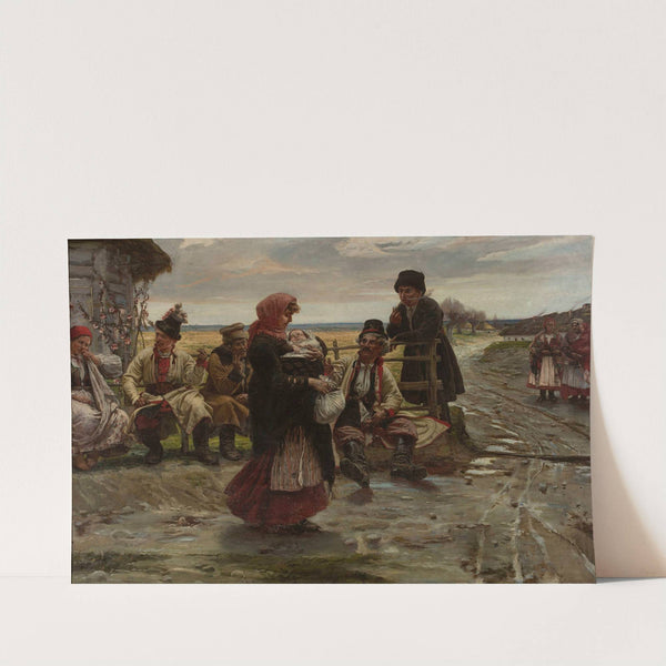 At the entrance to a tavern by Józef Unierzyski