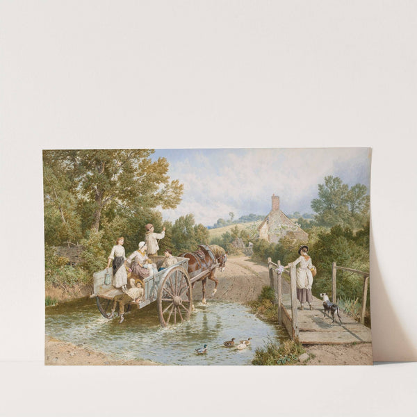 At the ford by Myles Birket Foster