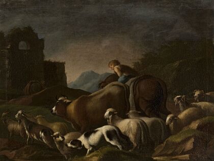 At the ford (Pastoral scene)
